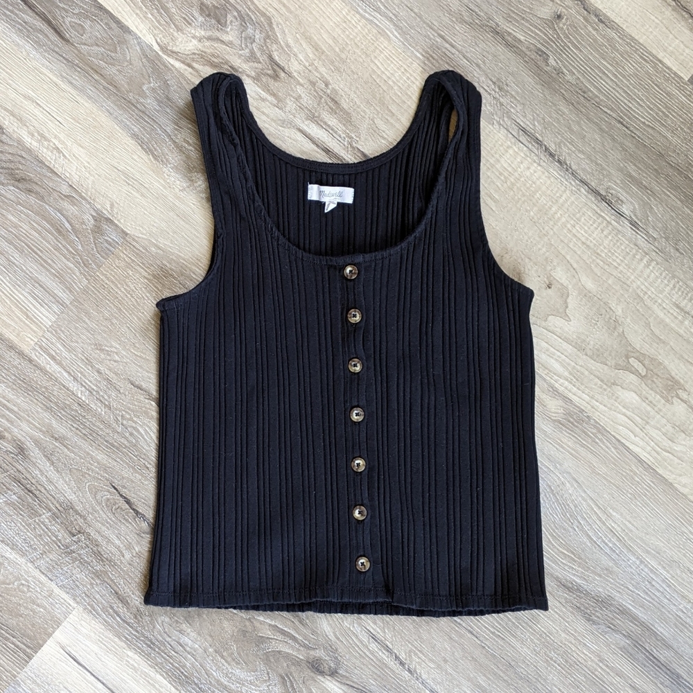 Madewell | Button down crop tank top